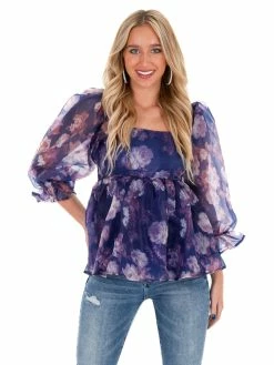 Entro Seasons Of Love Floral Top