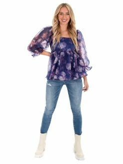 Entro Seasons Of Love Floral Top