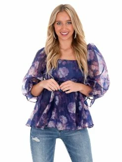 Entro Seasons Of Love Floral Top