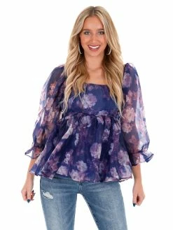 Entro Seasons Of Love Floral Top