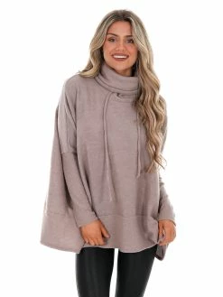 Cherish Maybe Tomorrow Oversized Turtleneck Top
