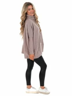 Cherish Maybe Tomorrow Oversized Turtleneck Top