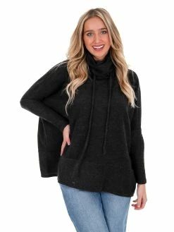 Cherish Maybe Tomorrow Oversized Turtleneck Top