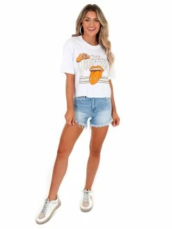 Livy Lu Rolling Stones Go Volunteers Cropped Tee Graphic Tees