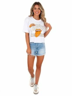 Livy Lu Rolling Stones Go Volunteers Cropped Tee Graphic Tees