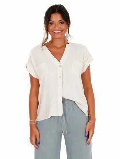 Allie Rose Tops Love To Love You Button Down Top