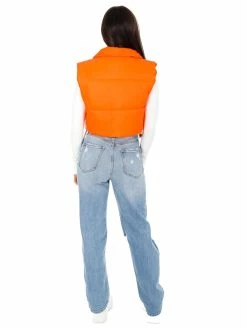 Better Be Apparel Run A Blitz Orange Cropped Vest