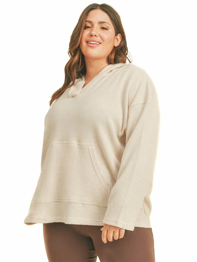 Best Sale 💯 Kimberly Curvy Comfort Is Key Waffle Pullover 🤩 1 Kimberly Curvy Comfort Is Key Waffle Pullover