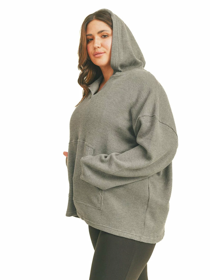 Best Sale 💯 Kimberly Curvy Comfort Is Key Waffle Pullover 🤩 9 Kimberly Curvy Comfort Is Key Waffle Pullover