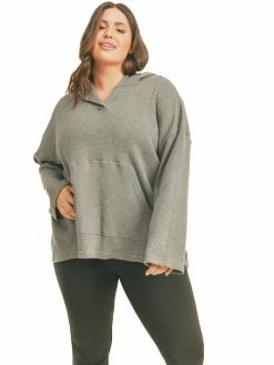Best Sale 💯 Kimberly Curvy Comfort Is Key Waffle Pullover 🤩 17 Kimberly Curvy Comfort Is Key Waffle Pullover