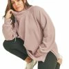 Kimberly JB Fit Curvy Mic Drop Mock Neck Sweatshirt