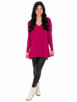 Zenana Breaking Free V-Neck Sweater