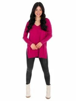 Zenana Breaking Free V-Neck Sweater