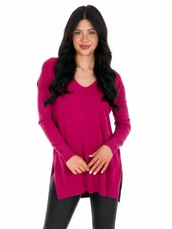 Zenana Breaking Free V-Neck Sweater