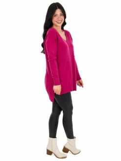 Zenana Breaking Free V-Neck Sweater