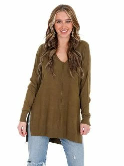 Zenana Breaking Free V-Neck Sweater