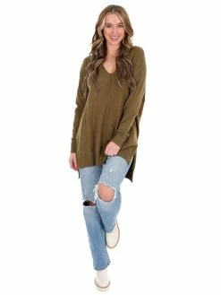 Zenana Breaking Free V-Neck Sweater