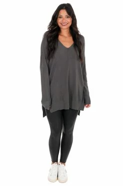 Zenana Breaking Free V-Neck Sweater