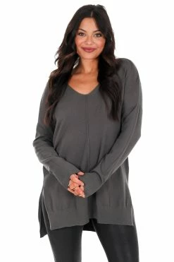 Zenana Breaking Free V-Neck Sweater