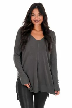 Zenana Breaking Free V-Neck Sweater