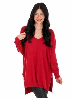 Zenana Breaking Free V-Neck Sweater