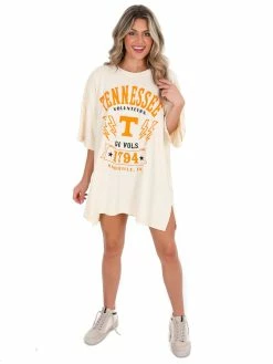 Pressbox Tennessee Ivory Citrus Park Oversized Tee