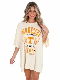 Pressbox Tennessee Ivory Citrus Park Oversized Tee