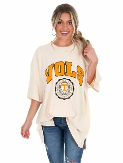 Pressbox Oversized Tee Collection Tennessee Ivory Winnie Oversized Tee