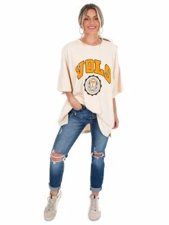 Pressbox Oversized Tee Collection Tennessee Ivory Winnie Oversized Tee