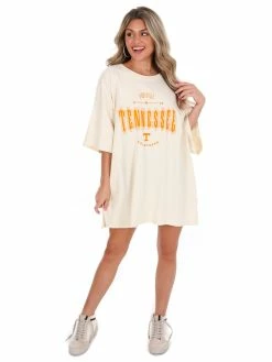 Pressbox Oversized Tee Collection Tennessee Ivory Gridiron Oversized Tee