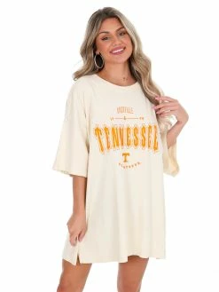 Pressbox Oversized Tee Collection Tennessee Ivory Gridiron Oversized Tee