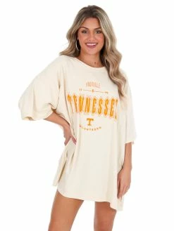 Pressbox Oversized Tee Collection Tennessee Ivory Gridiron Oversized Tee