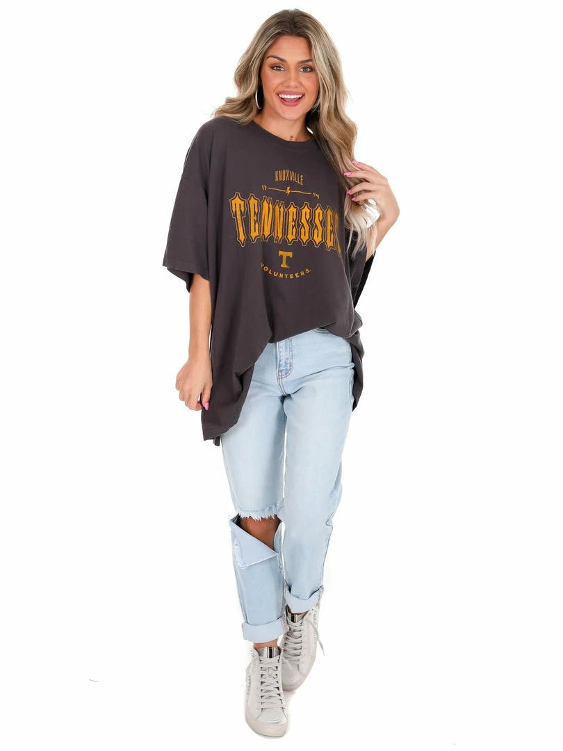 Promo ⭐ Pressbox Oversized Tee Collection Tennessee Black Gridiron Oversized Tee 🛒 4 Pressbox Oversized Tee Collection Tennessee Black Gridiron Oversized Tee