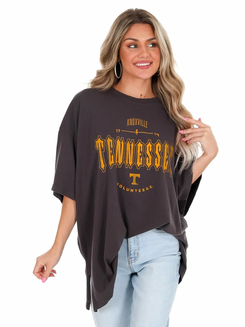Promo ⭐ Pressbox Oversized Tee Collection Tennessee Black Gridiron Oversized Tee 🛒 3 Pressbox Oversized Tee Collection Tennessee Black Gridiron Oversized Tee