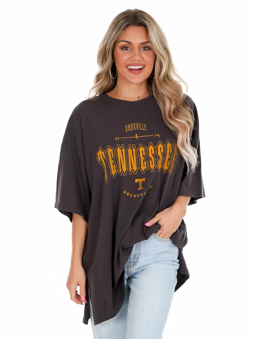 Promo ⭐ Pressbox Oversized Tee Collection Tennessee Black Gridiron Oversized Tee 🛒 1 Pressbox Oversized Tee Collection Tennessee Black Gridiron Oversized Tee