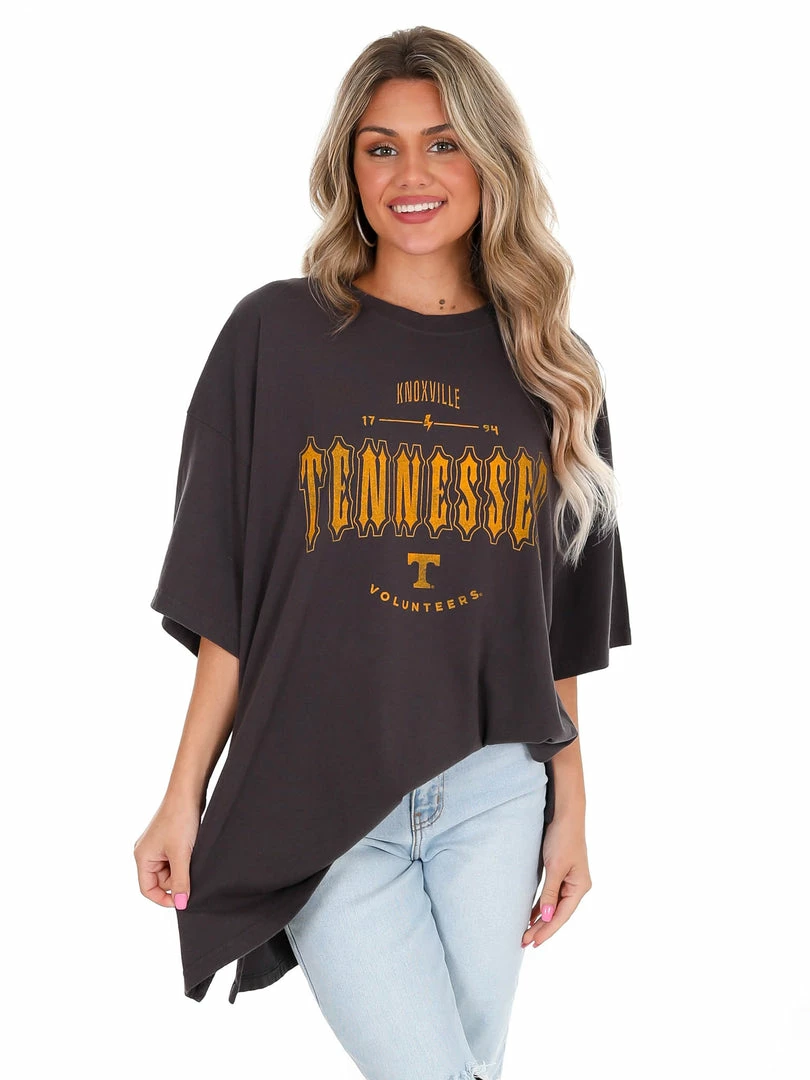Promo ⭐ Pressbox Oversized Tee Collection Tennessee Black Gridiron Oversized Tee 🛒 5 Pressbox Oversized Tee Collection Tennessee Black Gridiron Oversized Tee