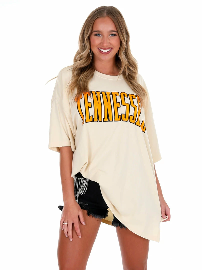 Best Pirce ๐ Pressbox Tennessee Ivory Southlawn Rock Oversized Tee โญ 5 Pressbox Tennessee Ivory Southlawn Rock Oversized Tee