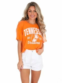 Hot Sale 👍 Pressbox Tennessee Basic Logo Chino Cropped Tee Graphic Tees 😉 12 Pressbox Tennessee Basic Logo Chino Cropped Tee Graphic Tees