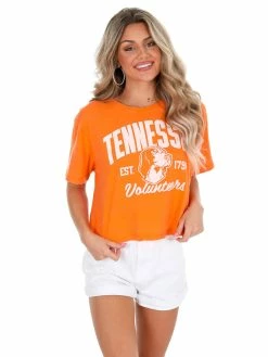 Hot Sale 👍 Pressbox Tennessee Basic Logo Chino Cropped Tee Graphic Tees 😉 14 Pressbox Tennessee Basic Logo Chino Cropped Tee Graphic Tees