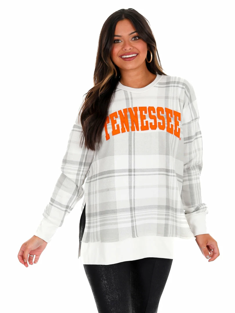 Best Sale 🌟 Pressbox University Of Tennessee Canyon La Jolla Plaid Pullover Apparel 🥰 1 Pressbox University Of Tennessee Canyon La Jolla Plaid Pullover Apparel