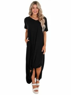 Apparel-Curvy Girl Curvy Wherever You Are V-Neck Maxi Dress