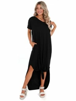 Apparel-Curvy Girl Curvy Wherever You Are V-Neck Maxi Dress