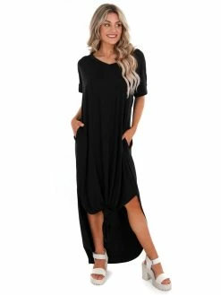 Apparel-Curvy Girl Curvy Wherever You Are V-Neck Maxi Dress