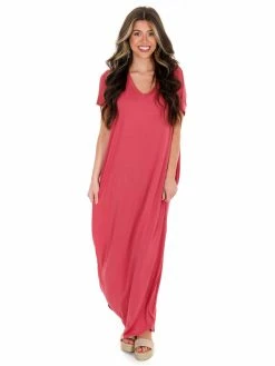 Apparel-Curvy Girl Curvy Wherever You Are V-Neck Maxi Dress