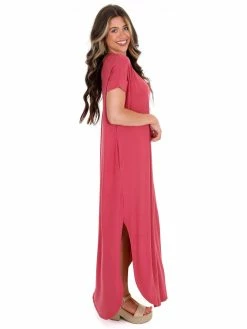 Apparel-Curvy Girl Curvy Wherever You Are V-Neck Maxi Dress