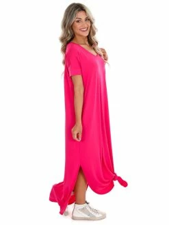 Apparel-Curvy Girl Curvy Wherever You Are V-Neck Maxi Dress