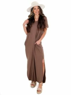 Apparel-Curvy Girl Curvy Wherever You Are V-Neck Maxi Dress
