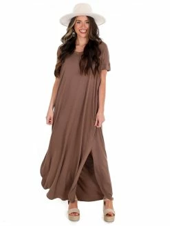 Apparel-Curvy Girl Curvy Wherever You Are V-Neck Maxi Dress