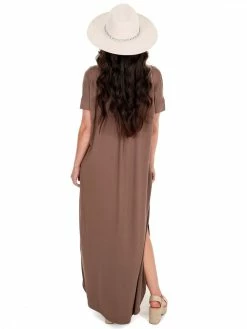 Apparel-Curvy Girl Curvy Wherever You Are V-Neck Maxi Dress