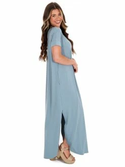 Apparel-Curvy Girl Curvy Wherever You Are V-Neck Maxi Dress